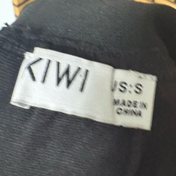 Kiwi Black Fringe Stud Belted Skirt Size Small - Picture 7 of 8